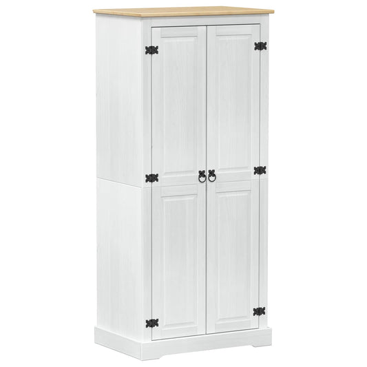 vidaXL Wardrobes with Shelf White 76 x 50 x 170 cm Solid Pine Wood