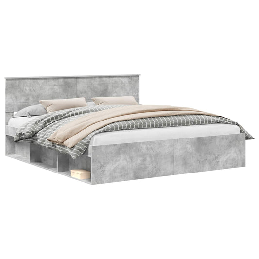 vidaXL Bed Frame with Headboard Concerte 180 x 200 cm Engineered wood