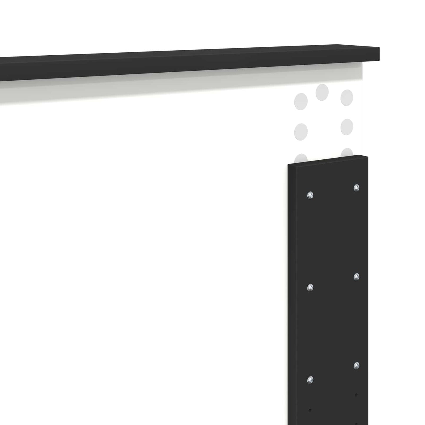 vidaXL Bed Frame with Headboard Black 150 x 200 cm Engineered wood