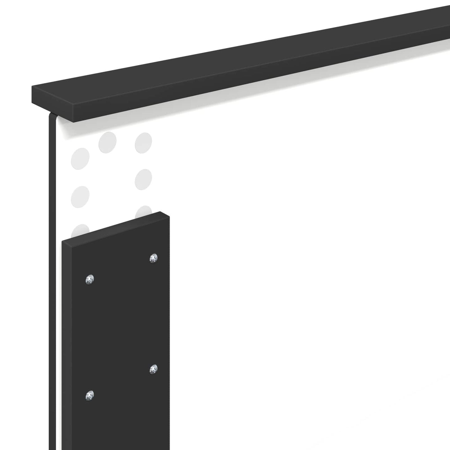 vidaXL Bed Frame with Headboard Black 100 x 200 cm Engineered wood