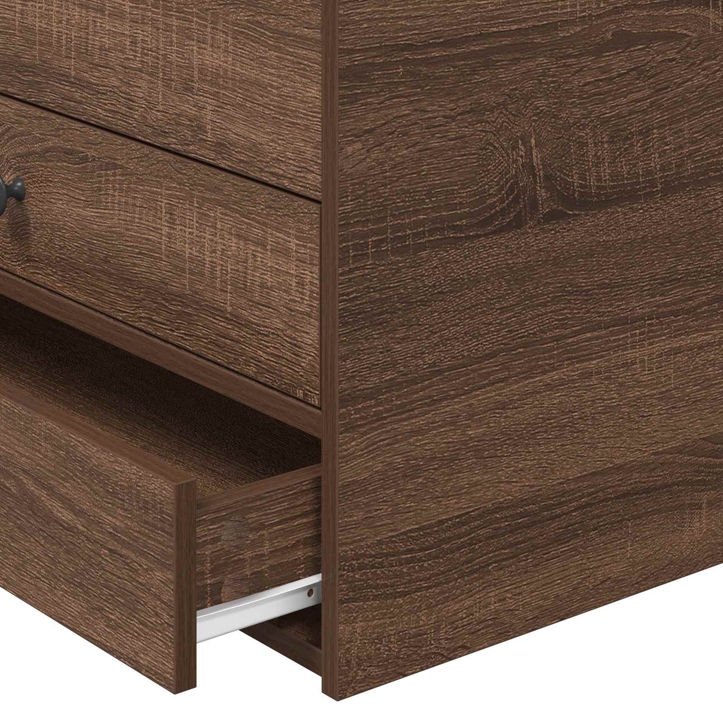 vidaXL Daybed Manual Brown Oak and Black 75 x 190 cm Engineered Wood