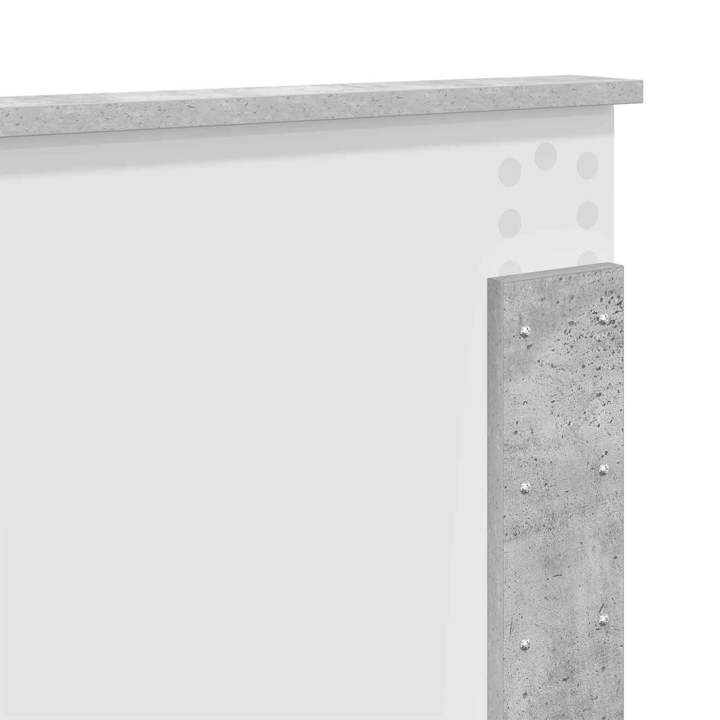vidaXL Bed Frame Concrete Grey 135 x 190 cm Engineered Wood