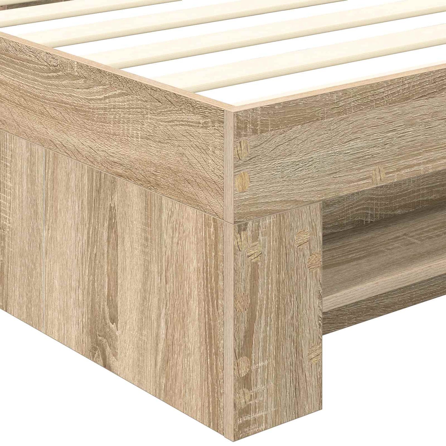 vidaXL Bed Frame with Headboard Sonoma Oak 80 x 200 cm Engineered Wood