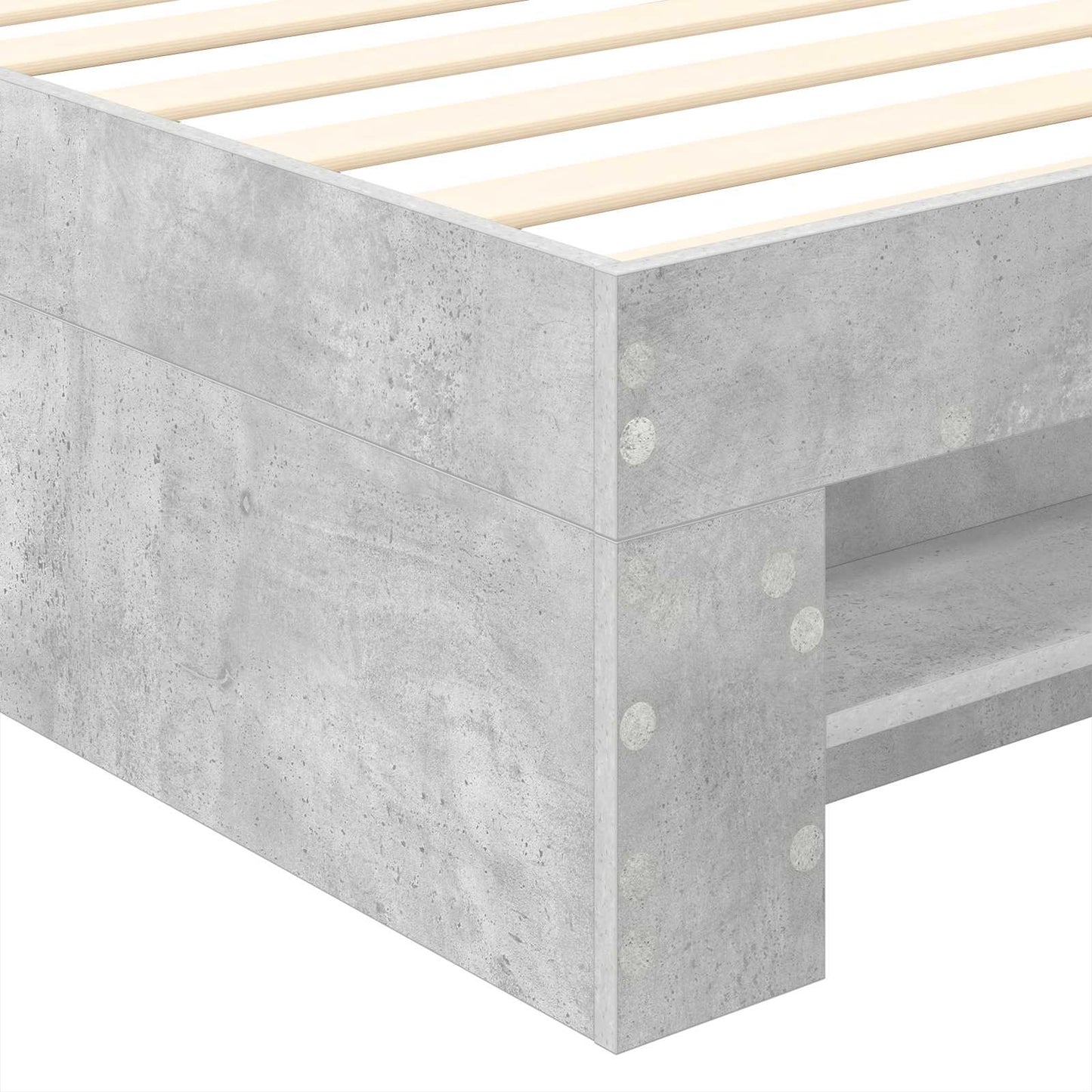vidaXL Bed Frame Concrete Grey 80 x 200 cm Engineered Wood