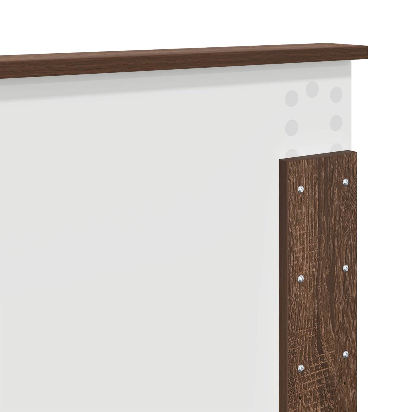 vidaXL Bed Frame with Headboard Brown Oak 140 x 200 cm Engineered Wood