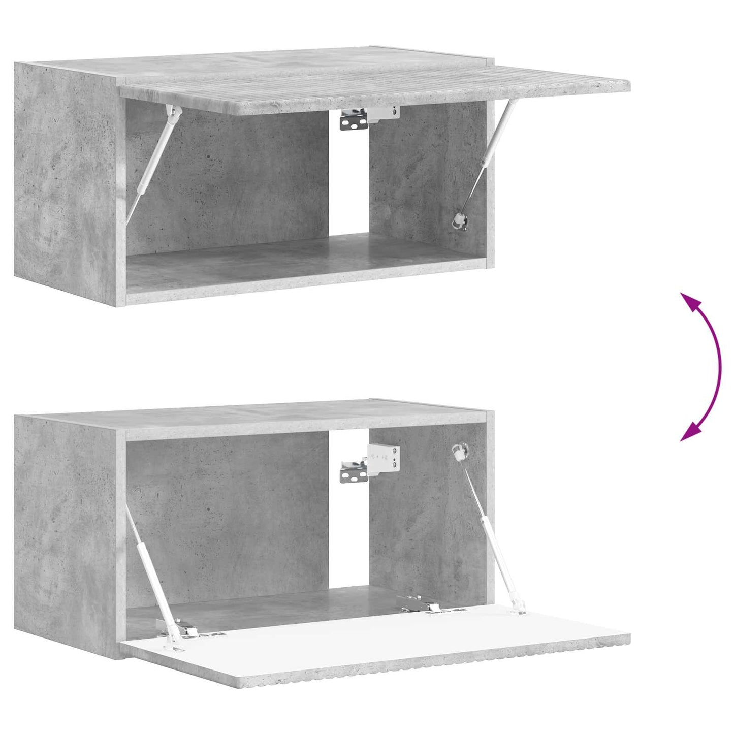 vidaXL TV Wall Cabinet Set 4 pcs Concrete Grey Engineered Wood