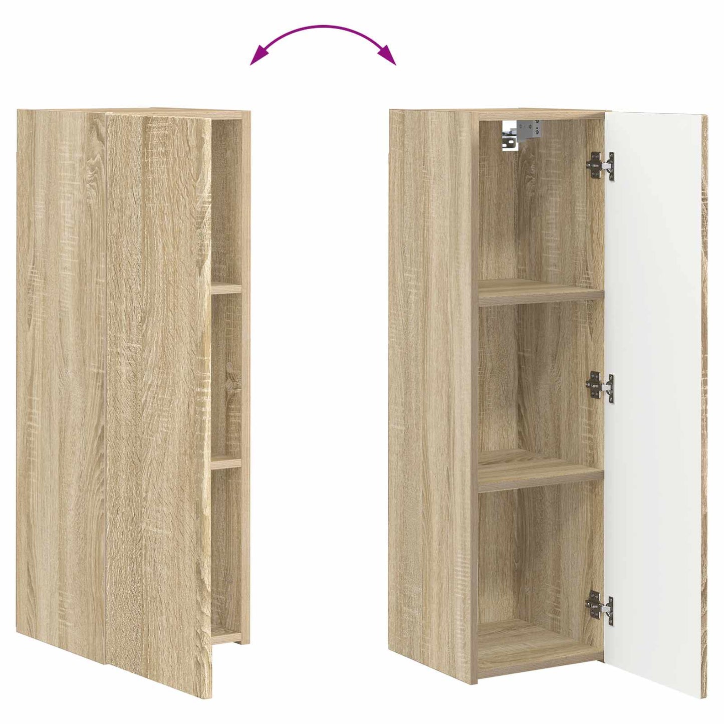 vidaXL TV Wall Cabinet Set 4 pcs Sonoma Oak Engineered Wood