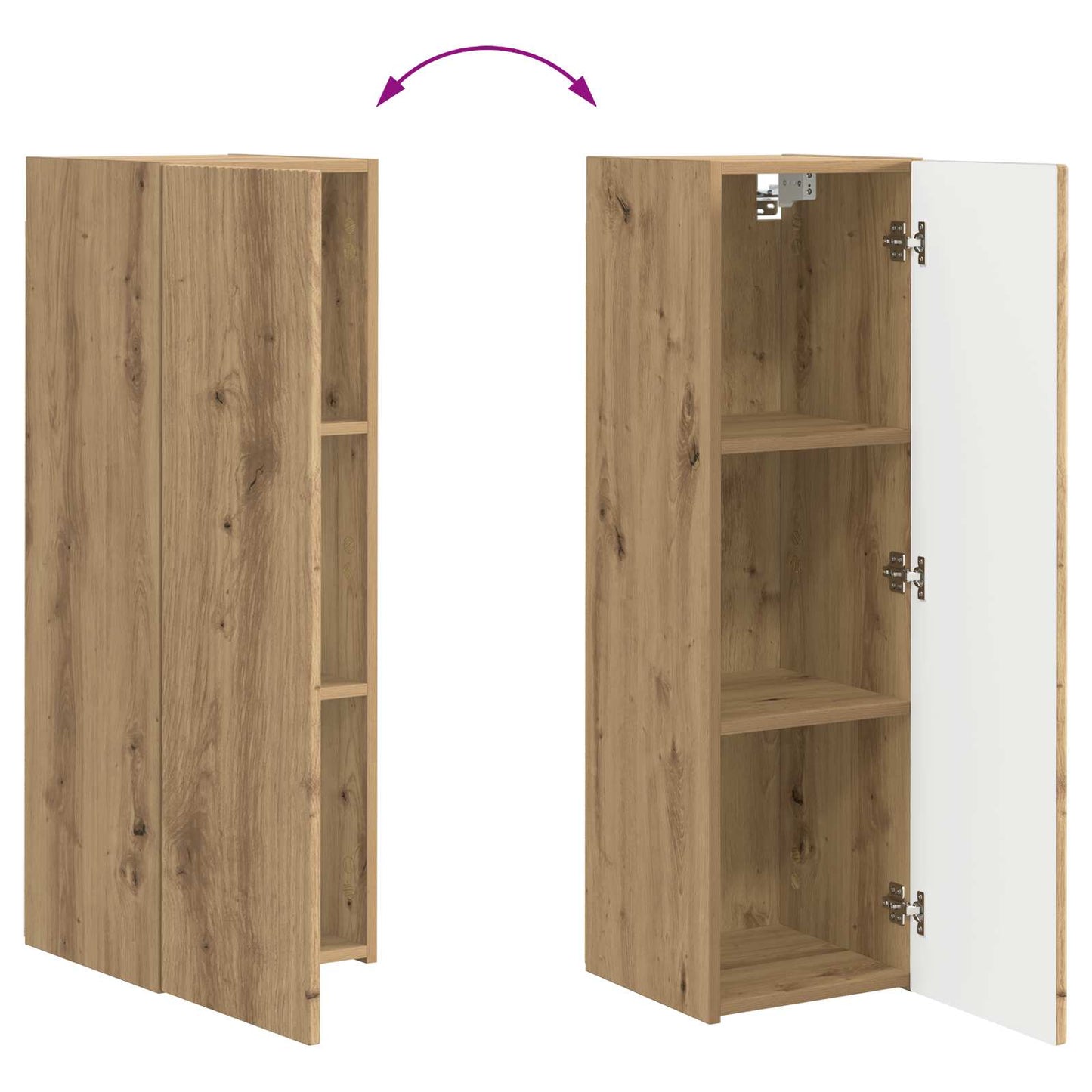 vidaXL TV Wall Cabinet Set 4 pcs Artisan Oak Engineered Wood