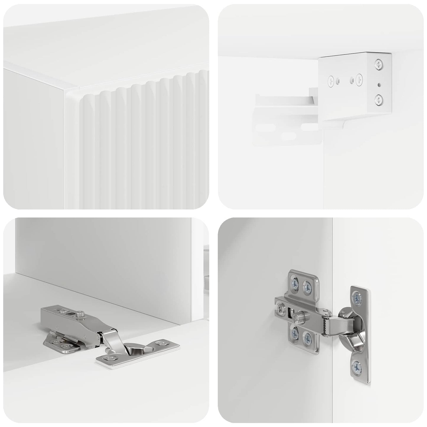 vidaXL TV Wall Cabinet Set 6 pcs White