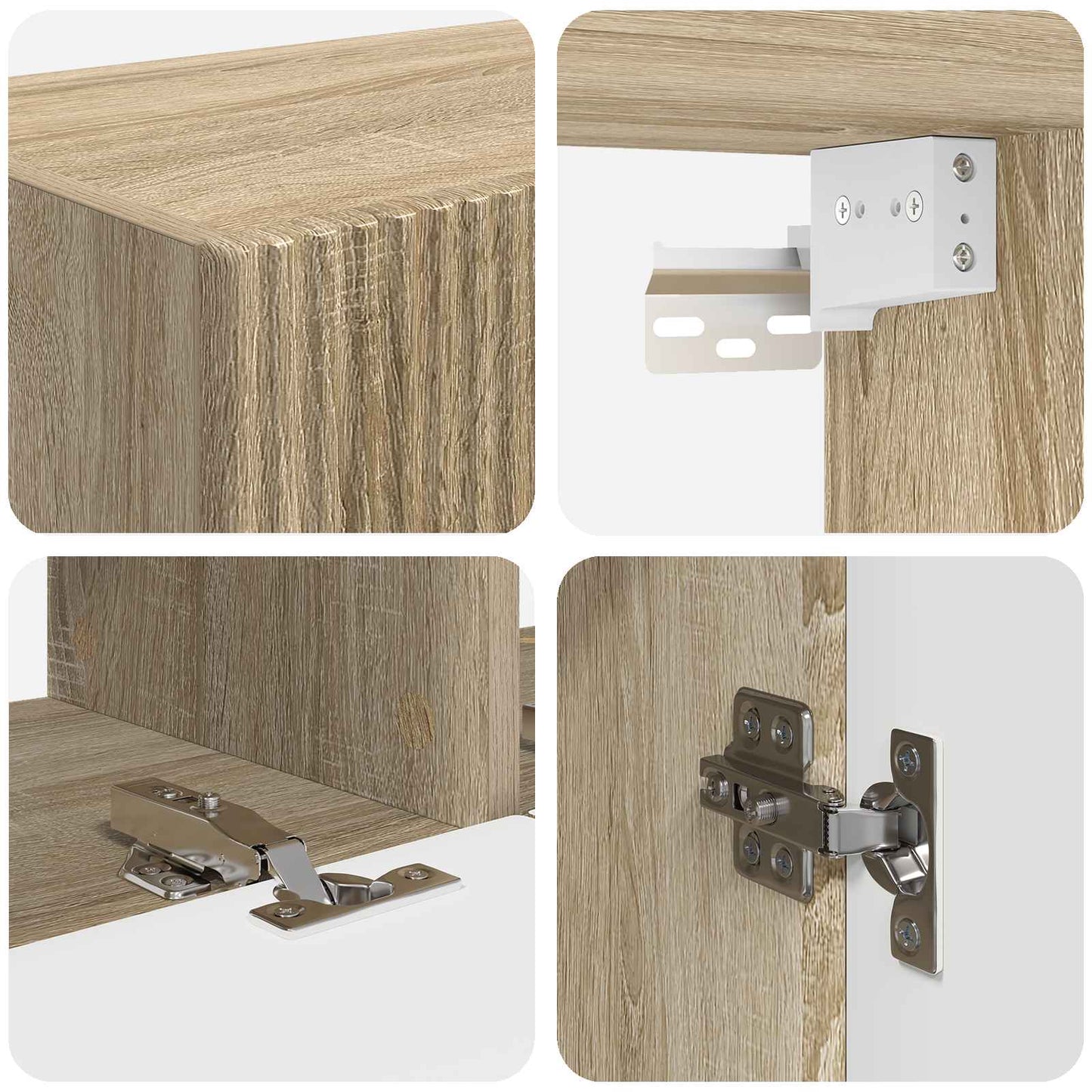 vidaXL TV Wall Cabinet Set 6 pcs Sonoma Oak