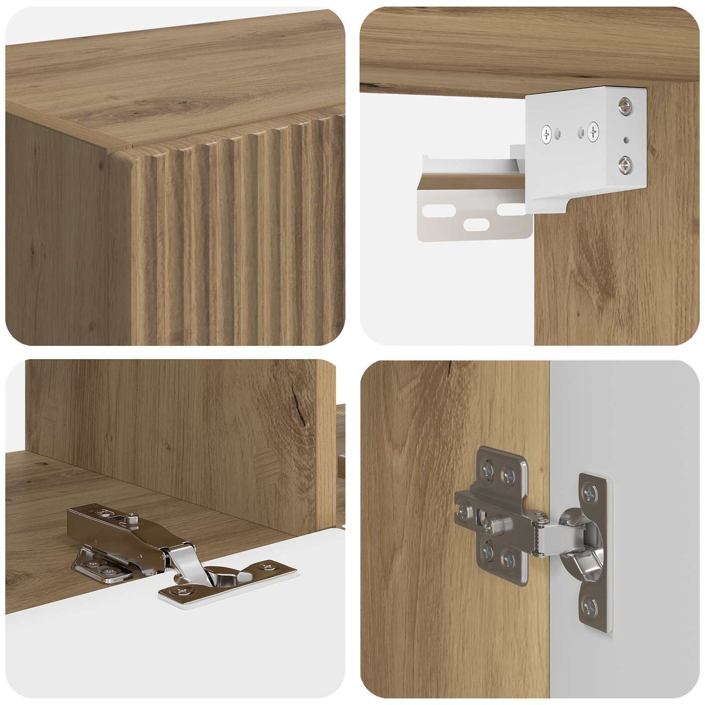 vidaXL TV Wall Cabinet Set 6 pcs Artisan Oak