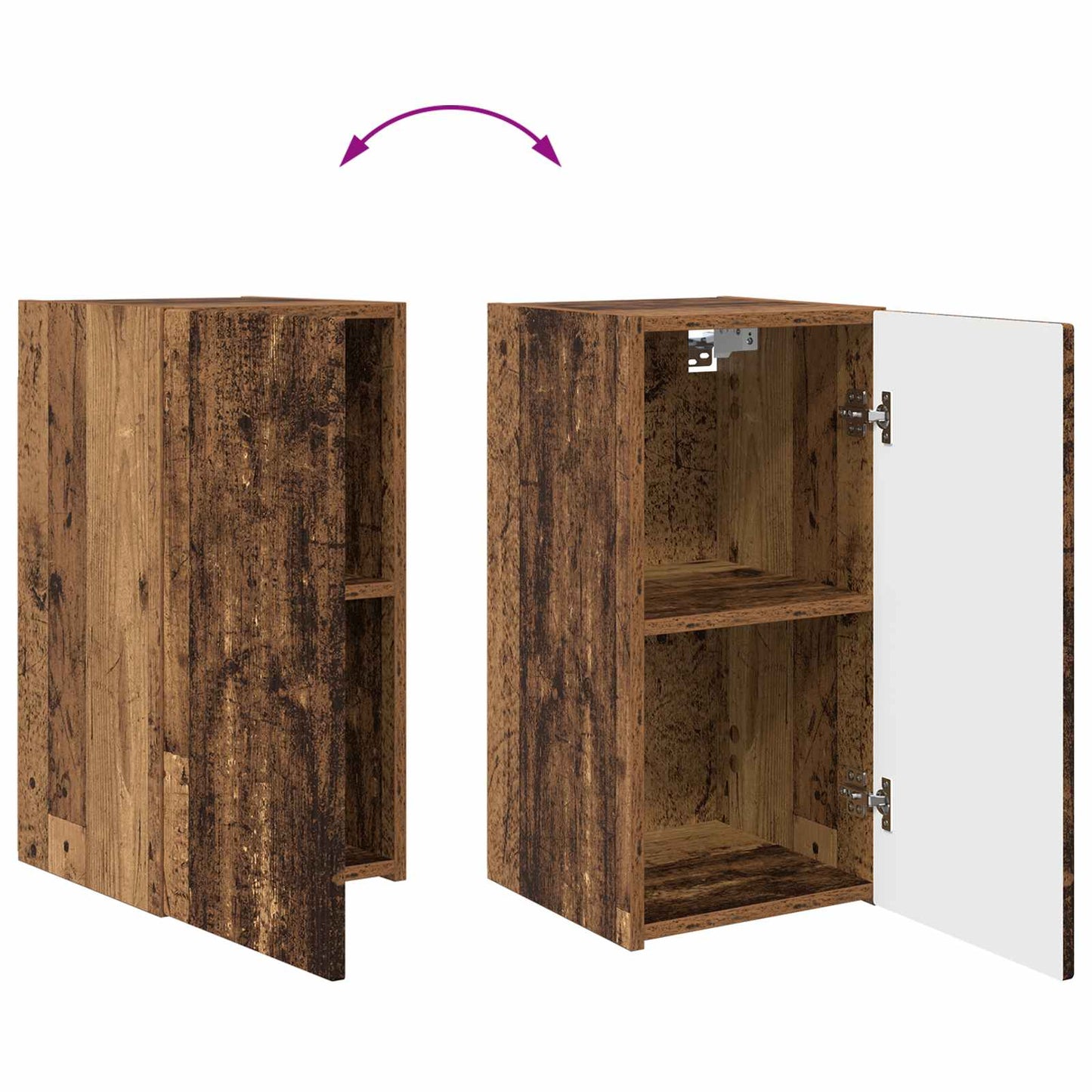 vidaXL TV Cabinet Set Wall-mounted 2 pcs Old Wood Engineered Wood