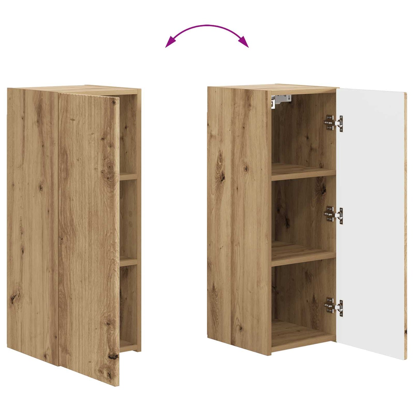 vidaXL TV Cabinet Set 2 pcs Artisan Oak Engineered Wood