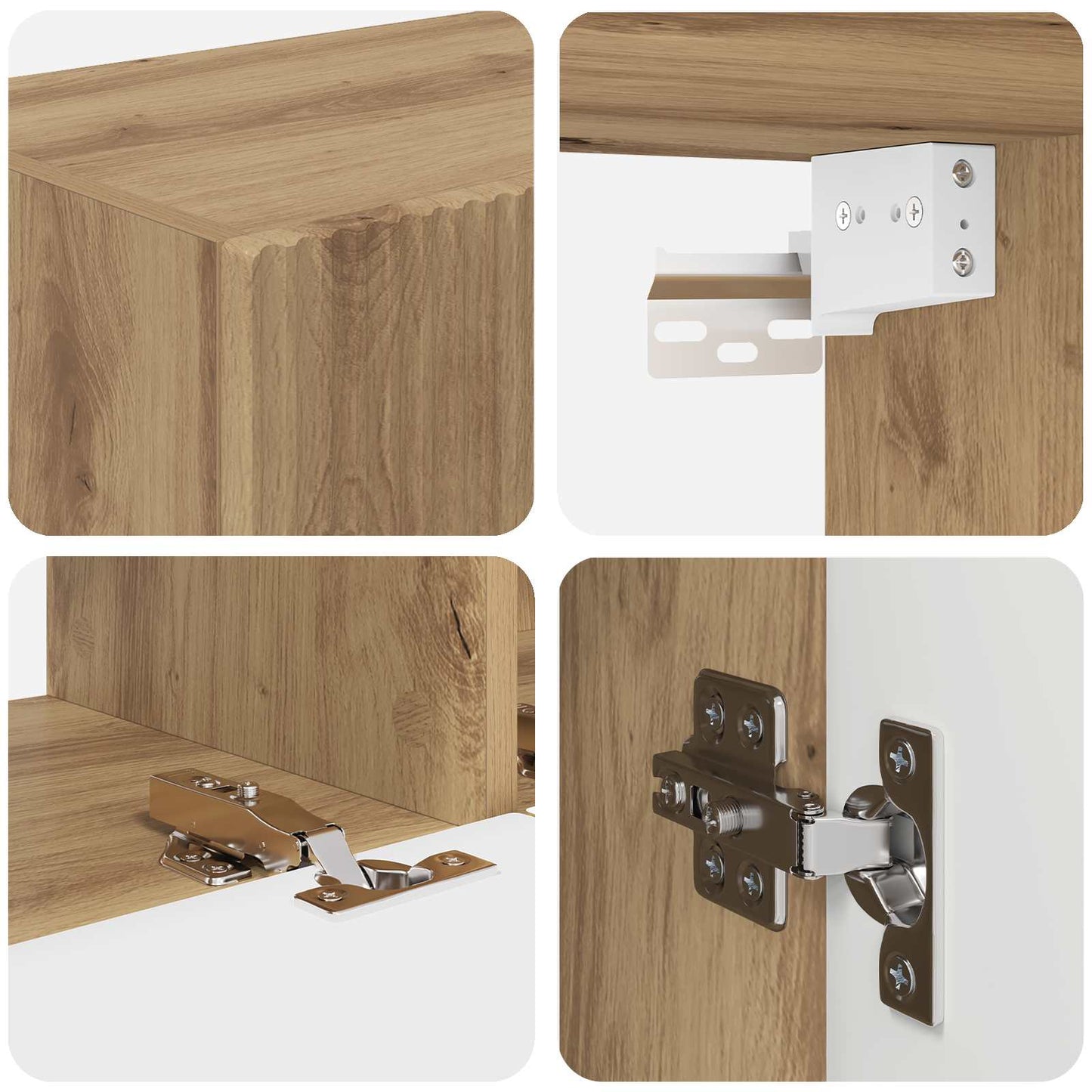 vidaXL TV Cabinet Set 4 pcs Artisan Oak Engineered Wood