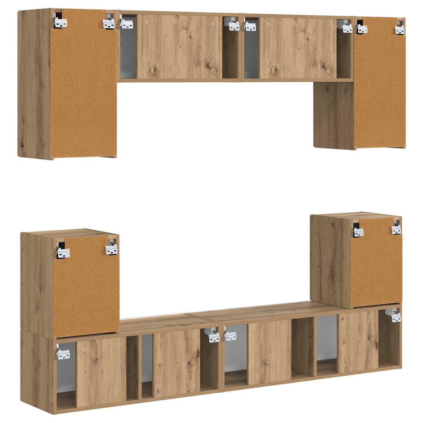vidaXL TV Cabinet Set 5 pcs Artisan Oak Engineered Wood