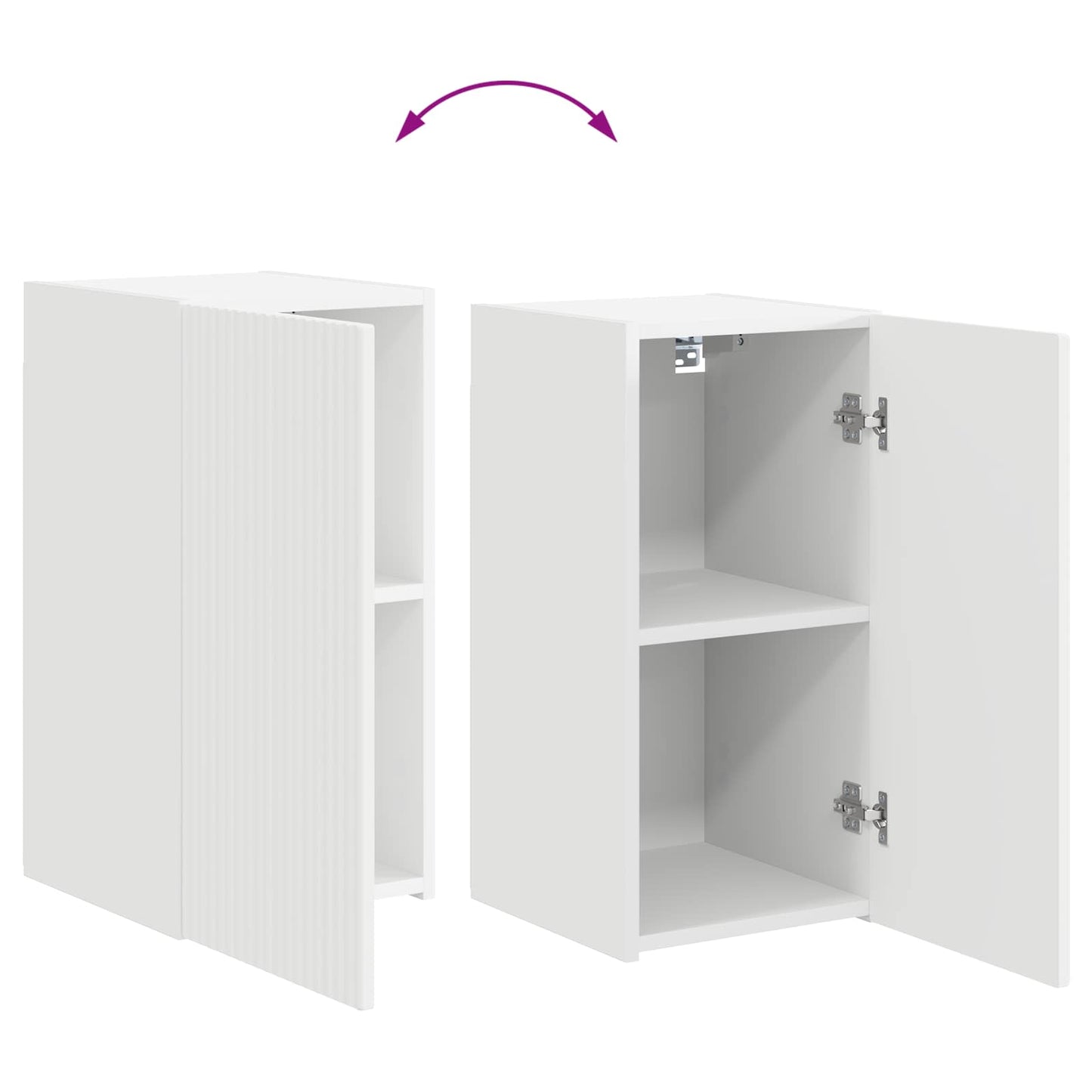 vidaXL TV Cabinet Set Wall-mounted 5 pcs White Engineered Wood