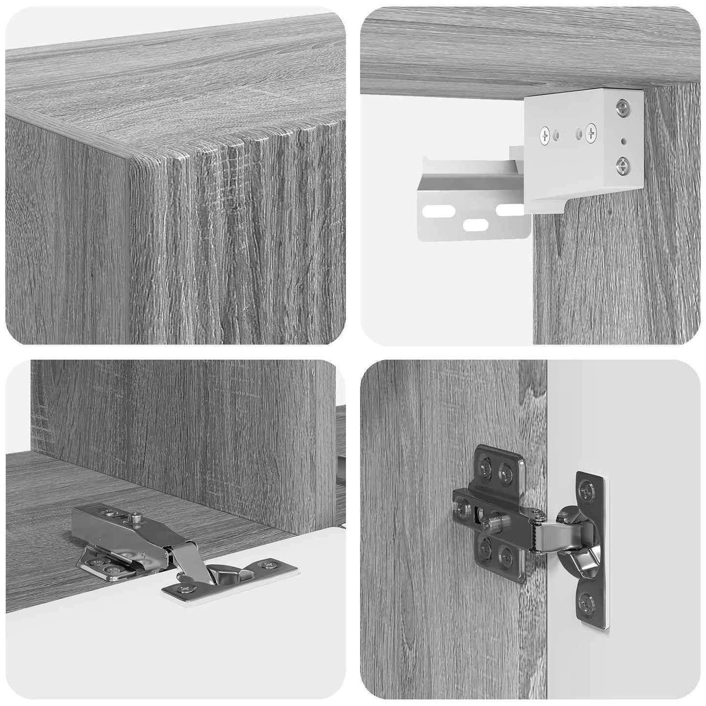 vidaXL TV Cabinet Set 4 pcs Grey Sonoma Engineered Wood