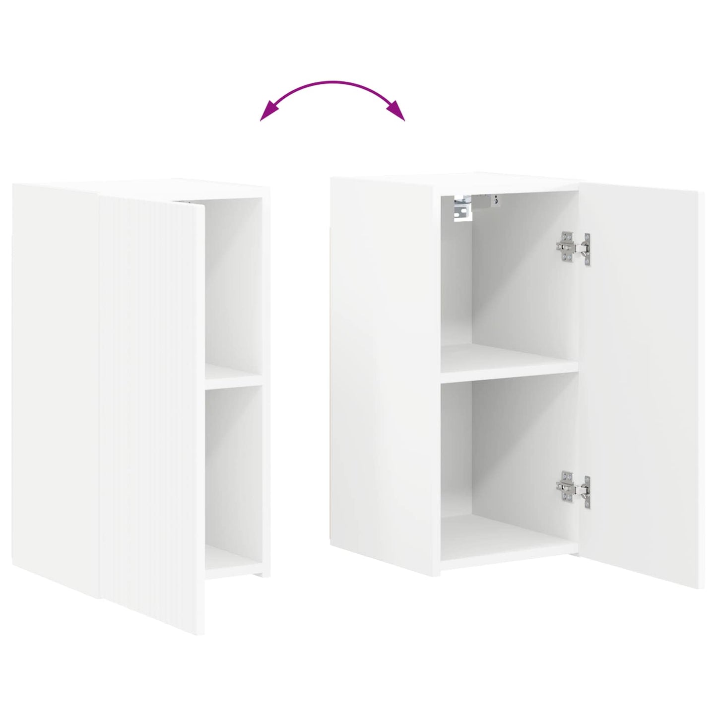 vidaXL TV Cabinet Set 6 pcs White Engineered Wood