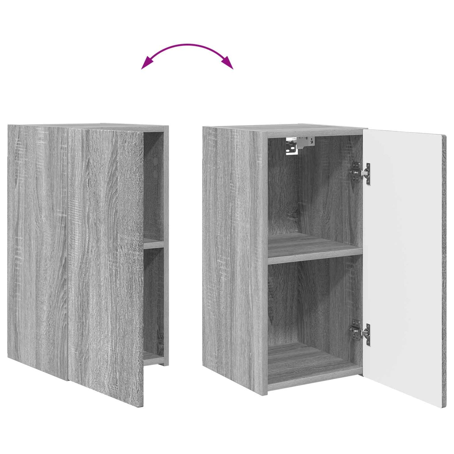 vidaXL TV Cabinet Set 8 pcs Grey Sonoma Engineered Wood