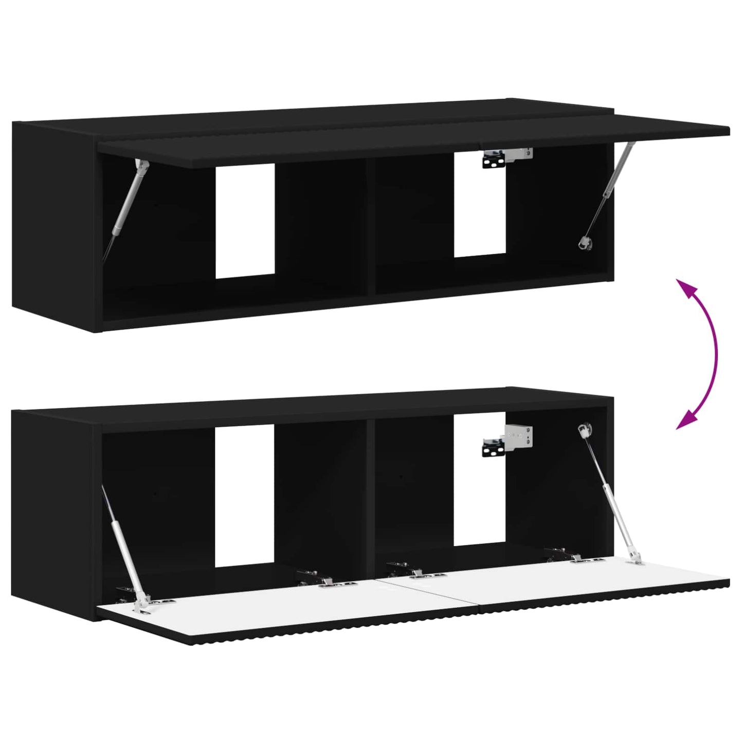 vidaXL TV Cabinet 5 pcs Black