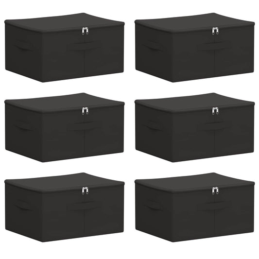 vidaXL Storage Box 6 pcs Anthracite 43 x 34 x 23 cm Non-woven fabric
