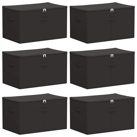 vidaXL Storage Box 6 pcs Anthracite 60 x 43 x 35 cm Non-woven fabric