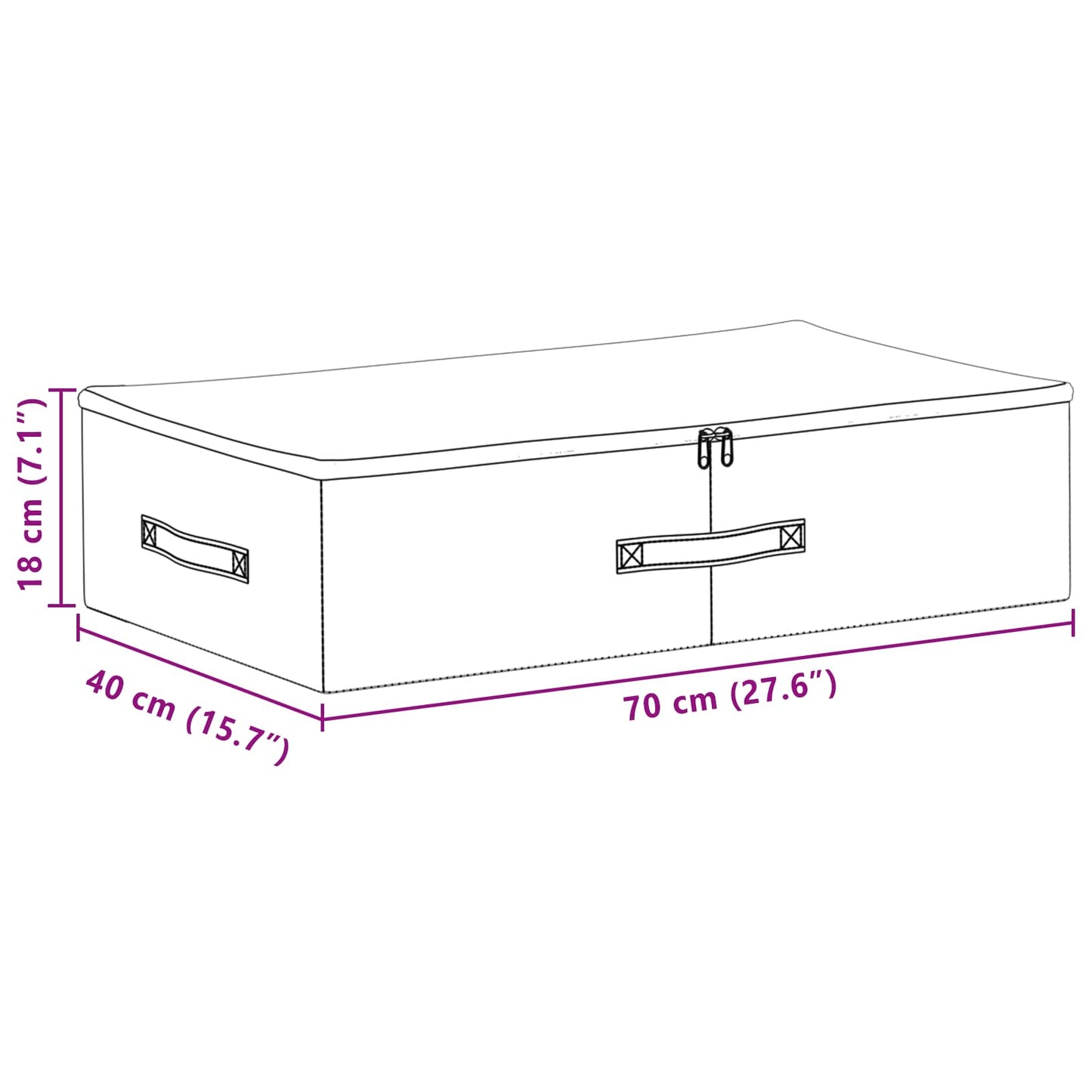 vidaXL Storage Box 6 pcs Anthracite 70 x 40 x 18 cm Non-woven fabric