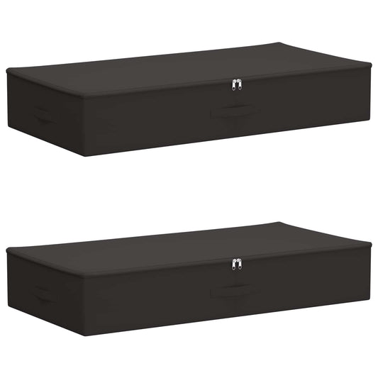 vidaXL Storage Box 2 pcs Anthracite 90 x 48 x 15 cm Non-woven fabric