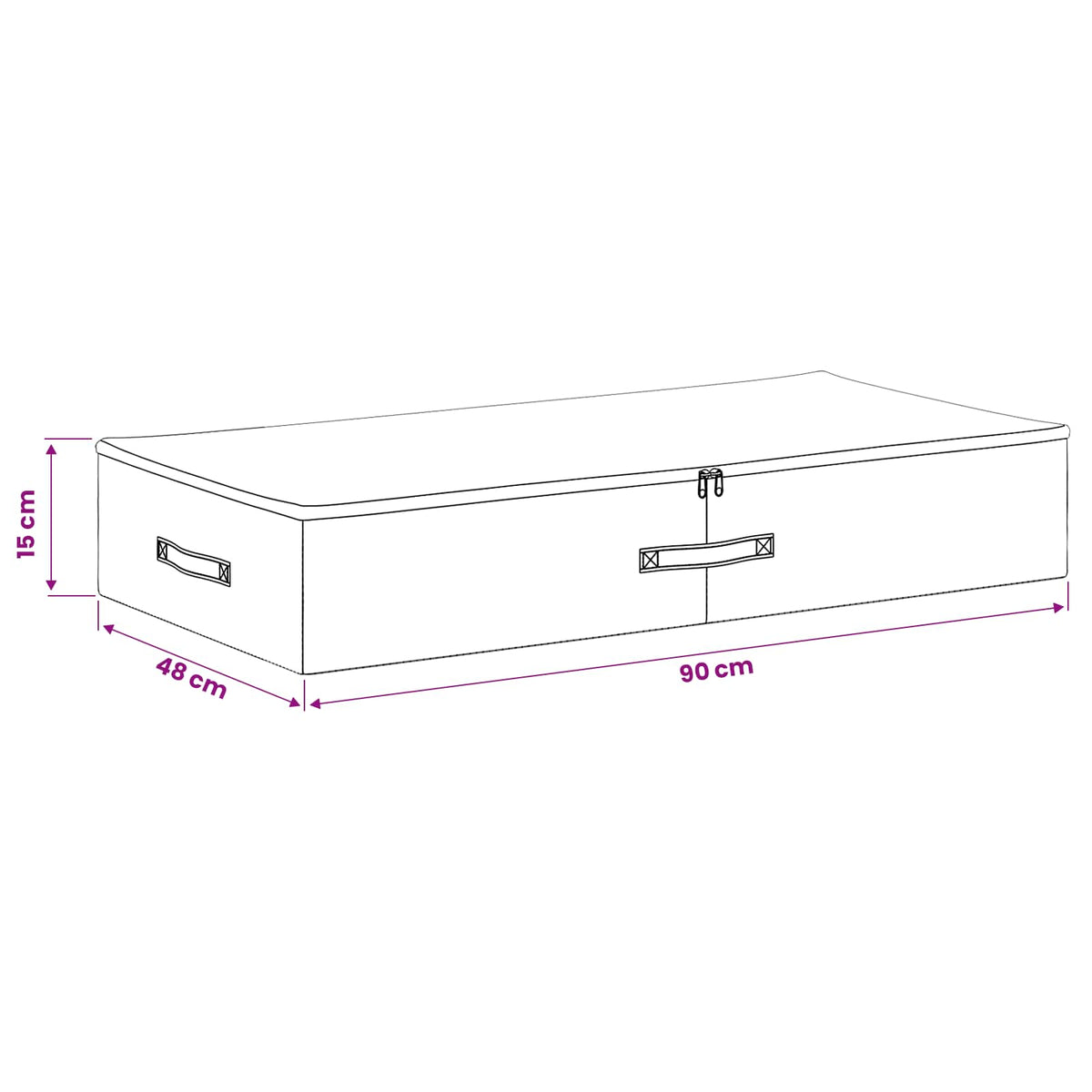 vidaXL Storage Box 6 pcs Non-woven fabric 90 x 48 x 15 cm 64.8 L