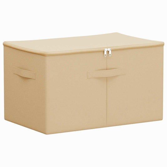 vidaXL Storage Box Cream 60 x 43 x 35 cm Non-woven fabric
