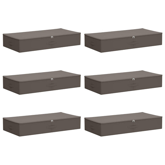 vidaXL Storage Box 6 pcs Grey 100 x 50 x 18 cm Non-woven fabric