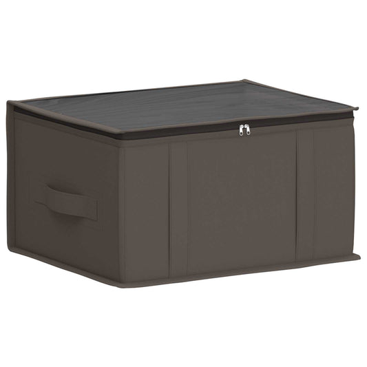 vidaXL Storage Box with Transparent Top Window Grey 50 x 30 x 25 cm