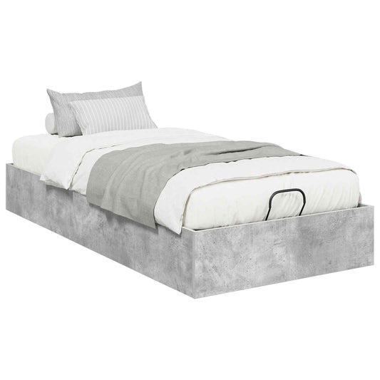 vidaXL Ottoman Bed Frame Concrete Grey 80.5 x 200 cm Engineered Wood