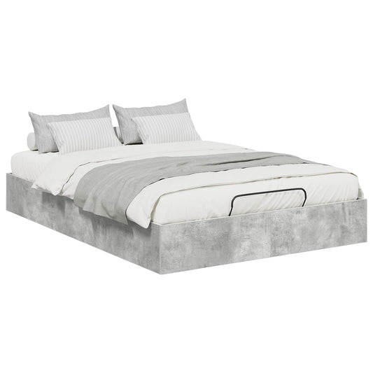 vidaXL Ottoman Bed Frame Concrete Grey 140 x 200 cm Engineered Wood