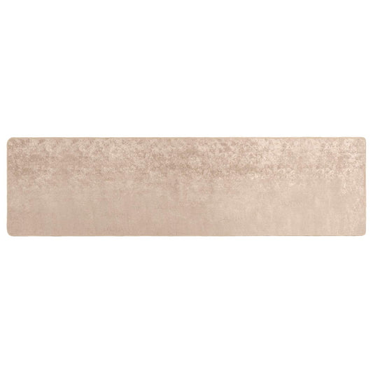 vidaXL Rug Runner MARSA Beige 80 x 350 cm Polyester and PVC