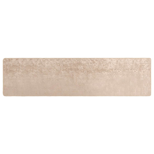 vidaXL Rug Runner MARSA Beige 80 x 400 cm Polyester and PVC