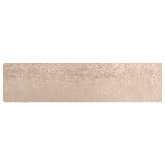 vidaXL Rug Runner MARSA Beige 80 x 450 cm Polyester and PVC