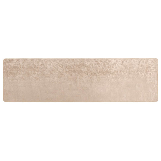 vidaXL Rug Runner MARSA Beige 100 x 400 cm Polyester and PVC