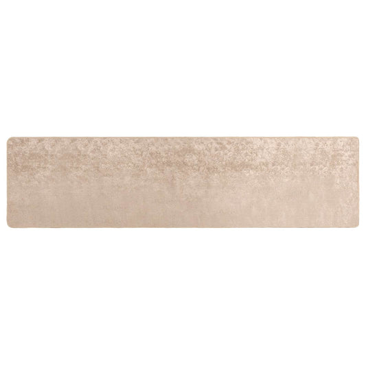vidaXL Rug Runner MARSA Beige 100 x 450 cm Polyester and PVC
