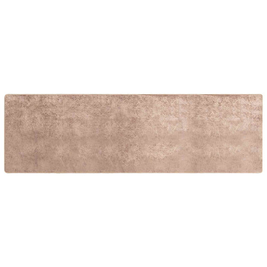 vidaXL Rug Runner MARSA Sand 80 x 250 cm Polyester and PVC