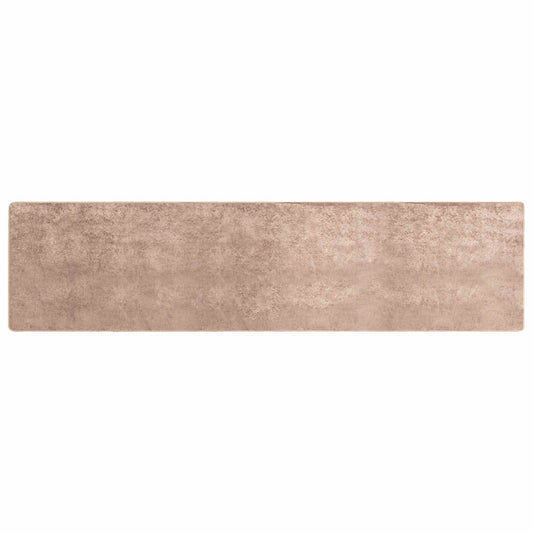 vidaXL Rug Runner MARSA Sand 80 x 450 cm Polyester and PVC