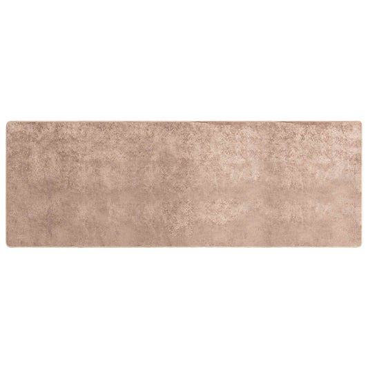 vidaXL Rug Runner MARSA Sand 100 x 250 cm Polyester and PVC