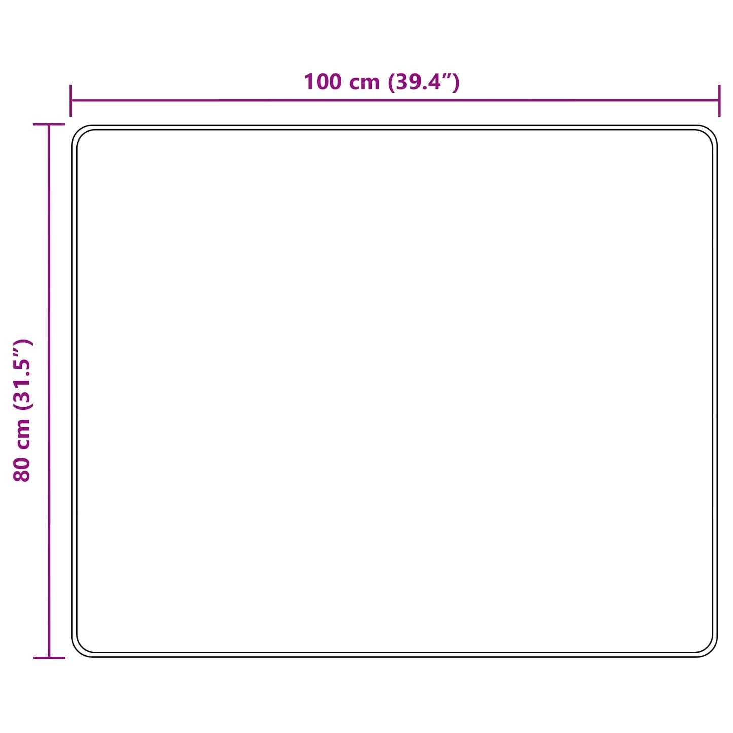 vidaXL Rug Runner MARSA Multicolour 80 x 100 cm Polyester and PVC