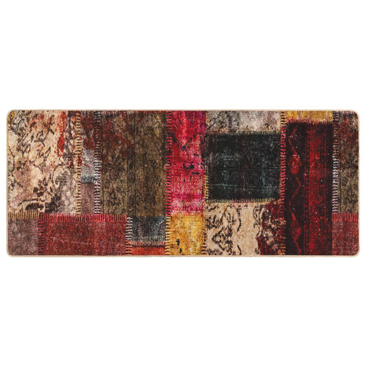 vidaXL Rug Runner MARSA Multicolour 100 x 200 cm Polyester and PVC