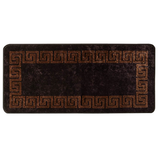 vidaXL Rug Runner MARSA Black 50 x 100 cm Polyester and PVC