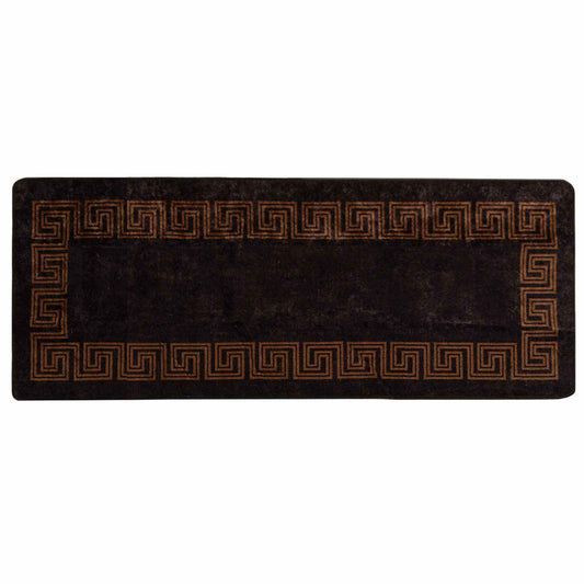 vidaXL Rug Runner MARSA Black 100 x 250 cm Polyester and PVC