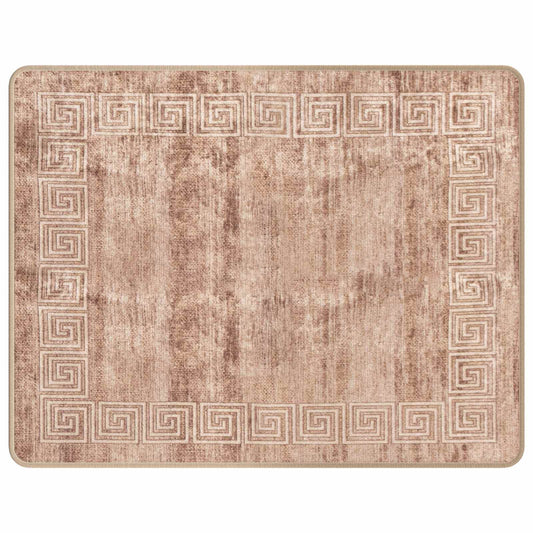 vidaXL Rug Runner MARSA White 80 x 100 cm Polyester and PVC
