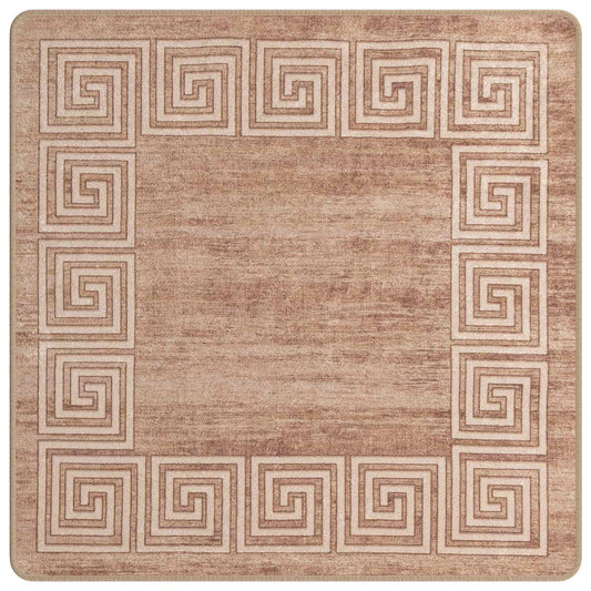 vidaXL Rug Runner MARSA White 100 x 100 cm Polyester and PVC