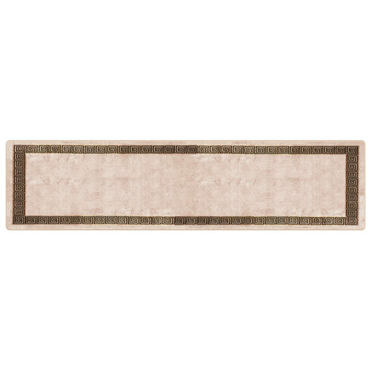 vidaXL Rug Runner MARSA Black 100 x 400 cm Polyester and PVC