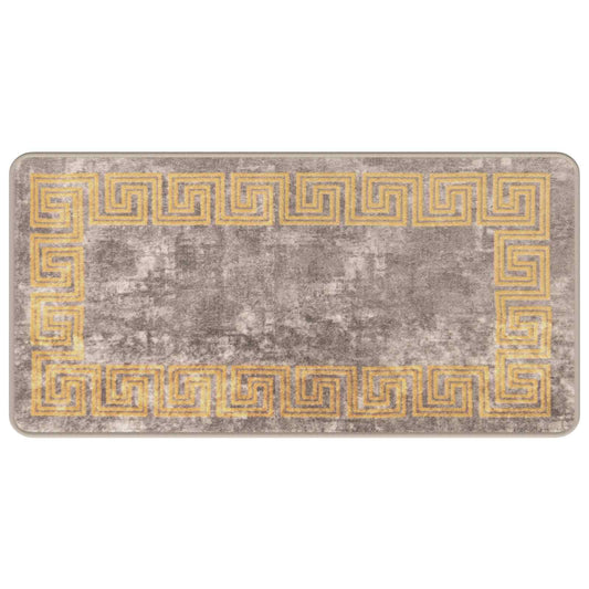 vidaXL Rug Runner MARSA Grey 50 x 100 cm Polyester and PVC